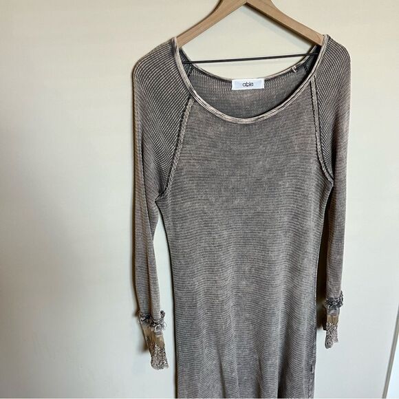 able thermal knit long sleeve dress - Picture 2 of 11